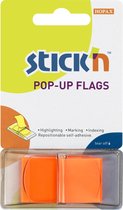 Stick'n Index tabs - 45x25mm, neon oranje, 50 tabs