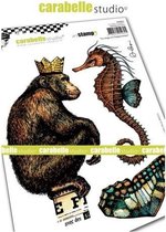 Carabelle Studio Cling Stempel - A5 le singe et l'hippocampe