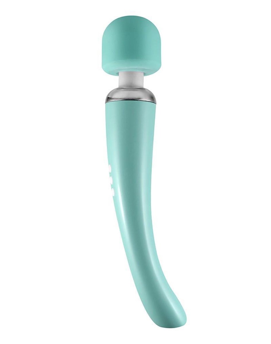 Goedkoopste Elegance Wand Vibrator oplaadbaar - turquoise
