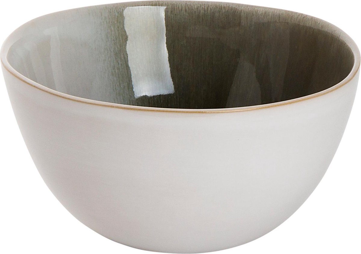 Palmer Schaal Nordic 15 cm 90 cl Wit Groen Stoneware 1 stuk(s)