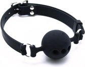 Rimba - Ball Gag - Silicone Mondknevel Met Metalen Gesp - BDSM Mouthgag Met Verstelbare Band En Ademgaten