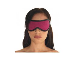 Rimba - Blinddoek - Luxe Leren Oogmasker - Zwart Roze - One Size