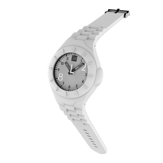 TOO LATE - siliconen horloge - MASH UP LORD REG - Ø 40 mm - White