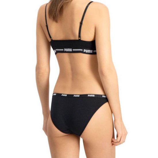 PUMA Iconic Bikini 2P Dames Slips - Zwart - Maat XL
