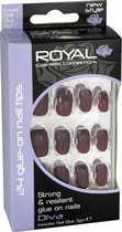 Royal 24 Glue-On Nail Tips - Diva (met nagellijm)