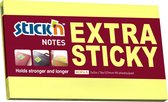 Stick'n sticky notes - 76x127mm, extra sticky, neon geel, 90 memoblaadjes