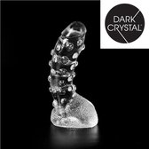 Dark Crystal Dildo met Noppen 22 x 5 cm - transparant