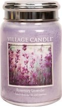 Village Candle Geurkaars - Rosemary Lavender Ø9,5 x 15 cm Wax Paars