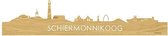 Skyline Schiermonnikoog Eikenhout - 100 cm - Woondecoratie - Wanddecoratie - Meer steden beschikbaar - Woonkamer idee - City Art - Steden kunst - Cadeau voor hem - Cadeau voor haar - Jubileum - Trouwerij - WoodWideCities