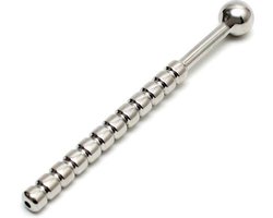 Rimba - Geribbelde Holle Urethral - Plasbuig Plug Ø 10 mm
