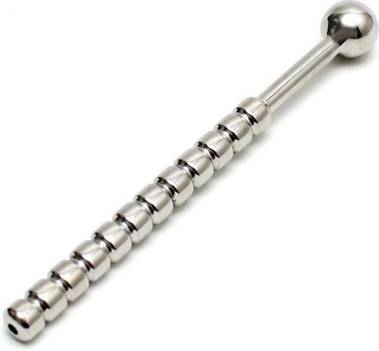 Foto: Geribbelde holle urethral plasbuig plug 10 mm