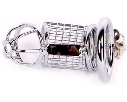 Kuishuidskooi | Chastity Cage Kippengaas metaal met hangslot