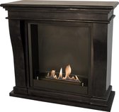Kreta Mini schouw natuursteen  (zwart) inclusief inbouwunit L en bio ethanol brander