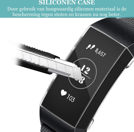 Fitbit Charge 4 Screenprotector + Fitbit Charge 4 Hoesje - Transparant Hoesje en Screenprotector voor Fitbit Charge 4