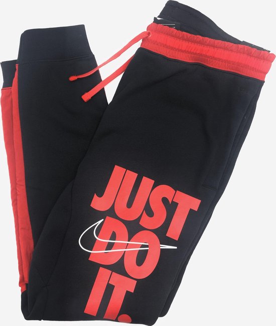 Nike Sports Joggers (Zwart/Rood) (Just Do It) - Maat S | bol.com
