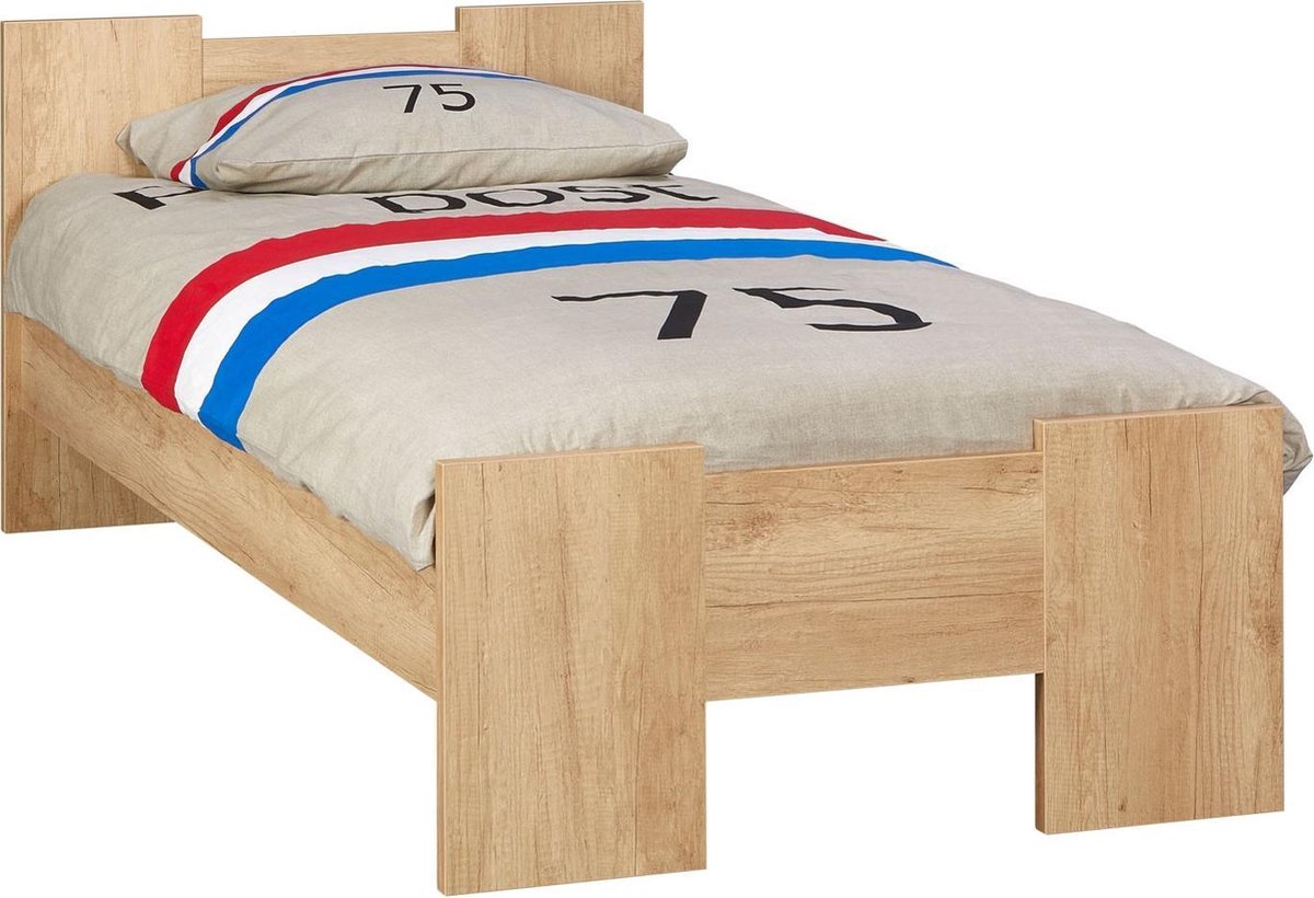 Bedframe 90X210 cm - Nebreska Eiken - Wouw
