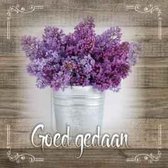 Kaart - Vierkant - 15x15cm - Met envelop - Goed Gedaan - Liefde, vriendschap - Majestic Ally - 12 stuks