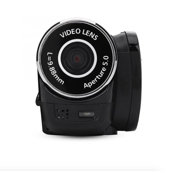 WiseGoods - Vlogcamera - Videocamera met Schermpje - Digitale Vlog Camera 270 graden -1080P 16MP Camcorder 4K - Zwart