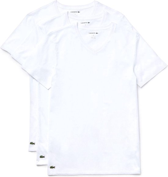 Lacoste Heren 3-pack Ondershirt - White - Maat M