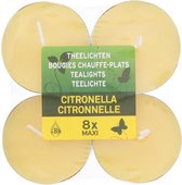 Bougies chauffe-plat parfum Citronella 8 pièces - Bougie chauffe-plat anti-moustique