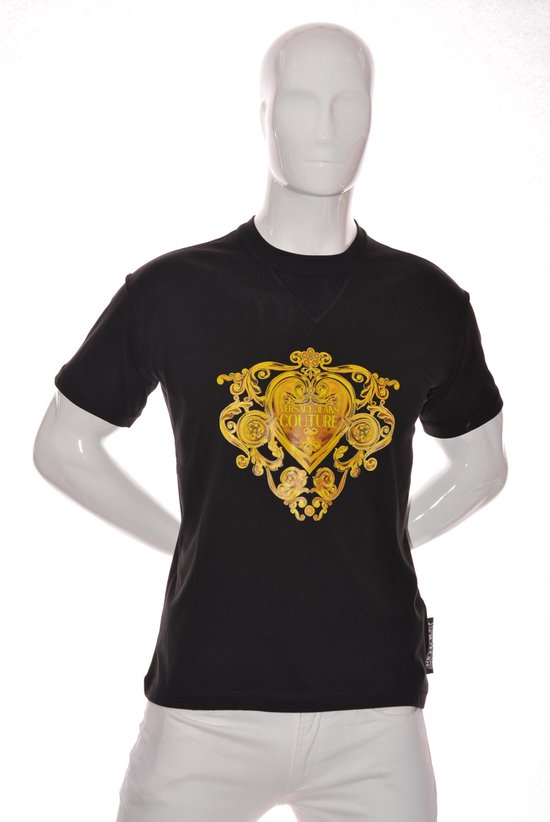 Foto: Versace jeans couture gold baroque jewels motif logo heren t shirt