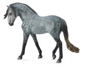 Collecta Paarden 1:12 DELUXE: ANDALUSISCHE HENGST DARK DAPPLE GREY 26.5x17cm
