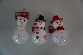 Sneeuwpop kerstbal set (3 stuks)