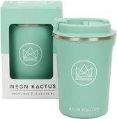 Koffiebeker To Go - Thermosbeker - Travel Mug - Neon Kactus - Free Spirit - Mint - 380ml