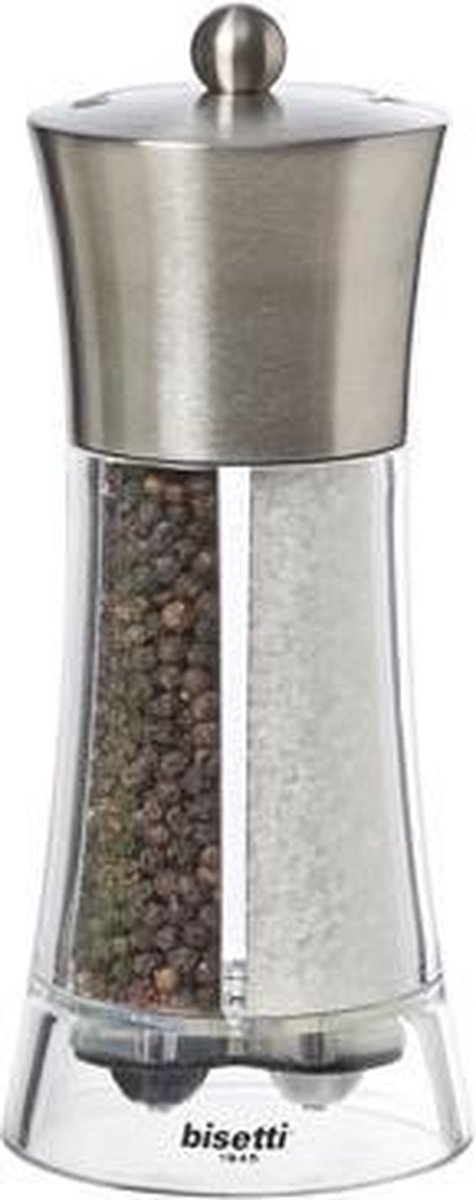 Dual Big Acryl-inox Peper-zoutmolen 19cm