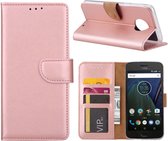 Bookcase Geschikt voor: Motorola Moto G6 Play - Rose Goud - portemonnee hoesje