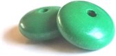 Houten disc 20 mm  grasgroen, 20 st