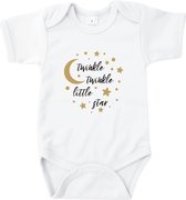 Baby Rompertje Twinkle twinkle little star | Korte mouw 62/68 Wit