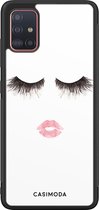 Samsung A71 hoesje - Kiss wink | Samsung Galaxy A71 case | Hardcase backcover zwart