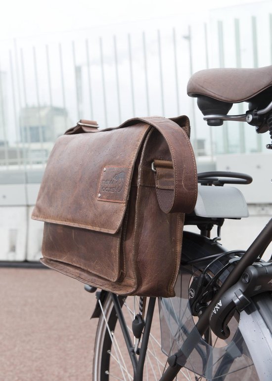 Sacoche Simple New Looxs Barolo Leather - 13 litres - Cognac