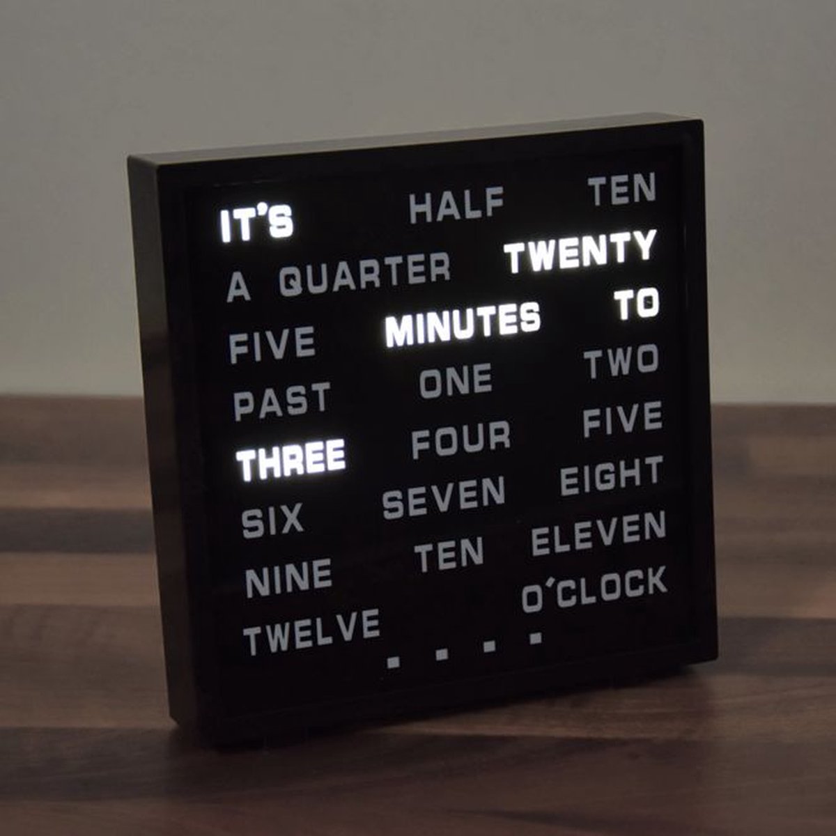LED Word Clock Woordklok bol