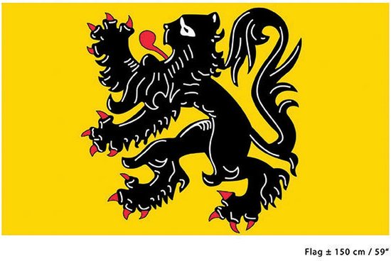 Drapeau du lion flamand | Drapeau flamand 150x90cm