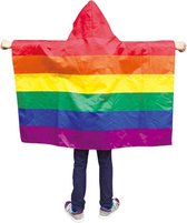 Regenboog cape 150 x 90cm - LHBT+ cape - Gay pride cape - Regenboog vlag - Rainbow cape