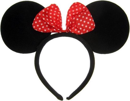 bol.com | Minnie Mouse haarband rode strik polkadots - diadeem muis mickey
