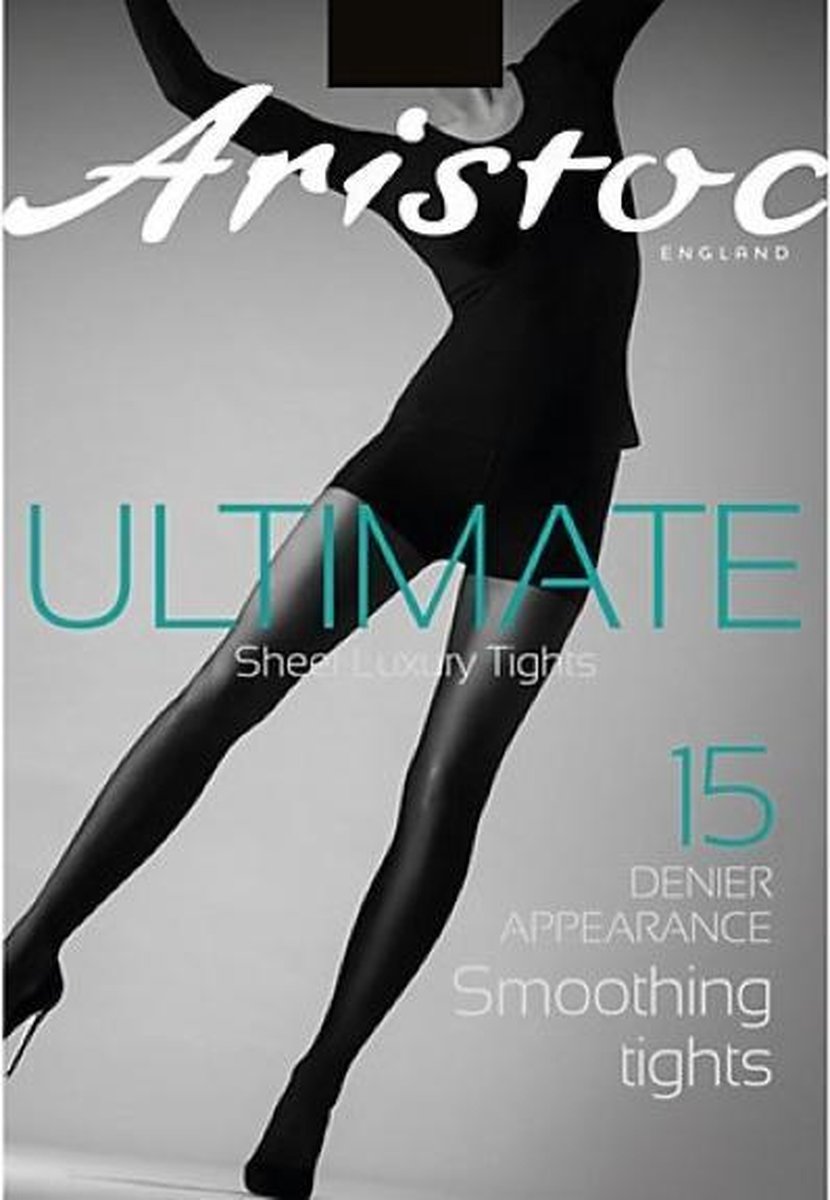 Aristoc transparante panty zonder boord Ultimate Smoothing Tights - Zwart - S/M