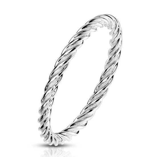 Ring Dames - Ringen Dames - Ringen Vrouwen - Dames Ring - Zilverkleurig - Zilveren Kleur - Ring - Smal en Modieus - Herit