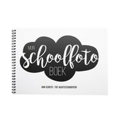 Schoolfotoboek -  Softcover - Mijn schoolfotoboek - invulboek - zwart/wit - ringband