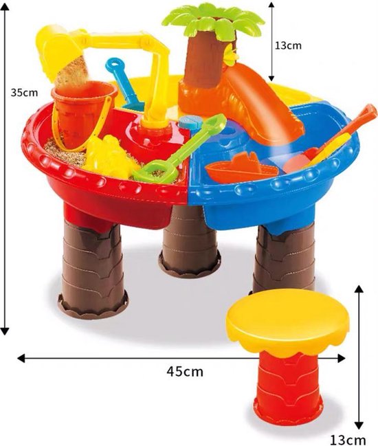Table de bac à sable et nappe d'eau - table de sable - jouer avec le sable  et l'eau de... | bol.com