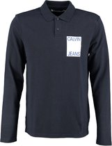 Calvin klein donkerblauwe polo lange mouw - Maat XS