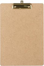 LPC  Klembord - clipboard - hout/mdf/hardboard - A4 -100 mm klem goud