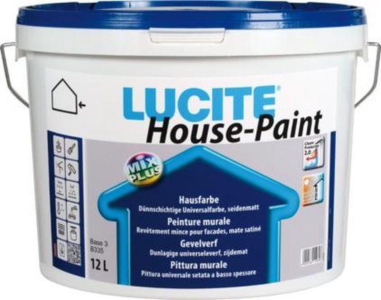 lucite gevelverf Zwart (1021-T) - 5 Liter