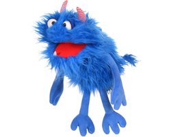 Living Puppets – Handpop Schmackes, 35 cm | Monster to go met beweegbare mond | Inclusief papieren zak | Vanaf 3 jaar