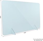 Tafel Preventiescherm 100 x 60 cm |Glashelder Beschermscherm