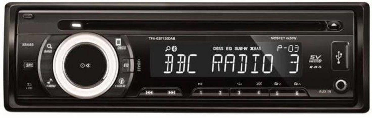Calearo ES7131DAB - 1DIN DAB autoradio - AM - FM - Bluetooth - CD - SD -  USB - AUX... | bol