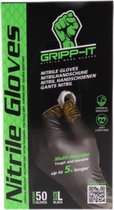 Gripp-it Nitril Handschoenen MAAT: L | Zwart | Zeer sterk | Perfecte comfort - 50 stuks | Verf | Werk | Spuit