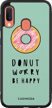 Samsung A20e hoesje - Donut worry | Samsung Galaxy A20e case | Hardcase backcover zwart